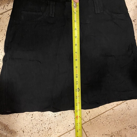 VRG Girl Black Linen Mini Skirt - Picture 6 of 6
